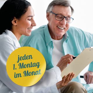 Ärztin im Patientengespräch